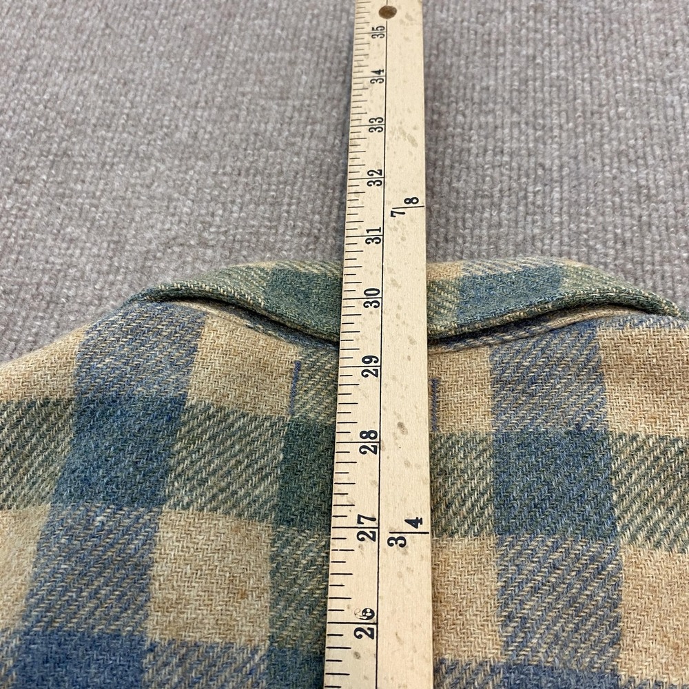 Vintage L.L. Bean Shirt Men Large Multicolor Plaid Wool Flannel USA Made 80s 90s - Picture 10 of 11